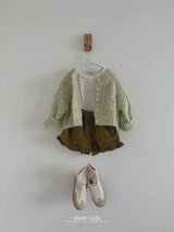［aladin］Eyelet ribbon puff tee