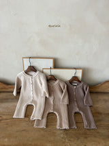 ［thelala］Open knit suit