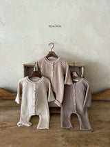 ［thelala］Open knit suit