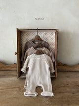 ［thelala］Open knit suit