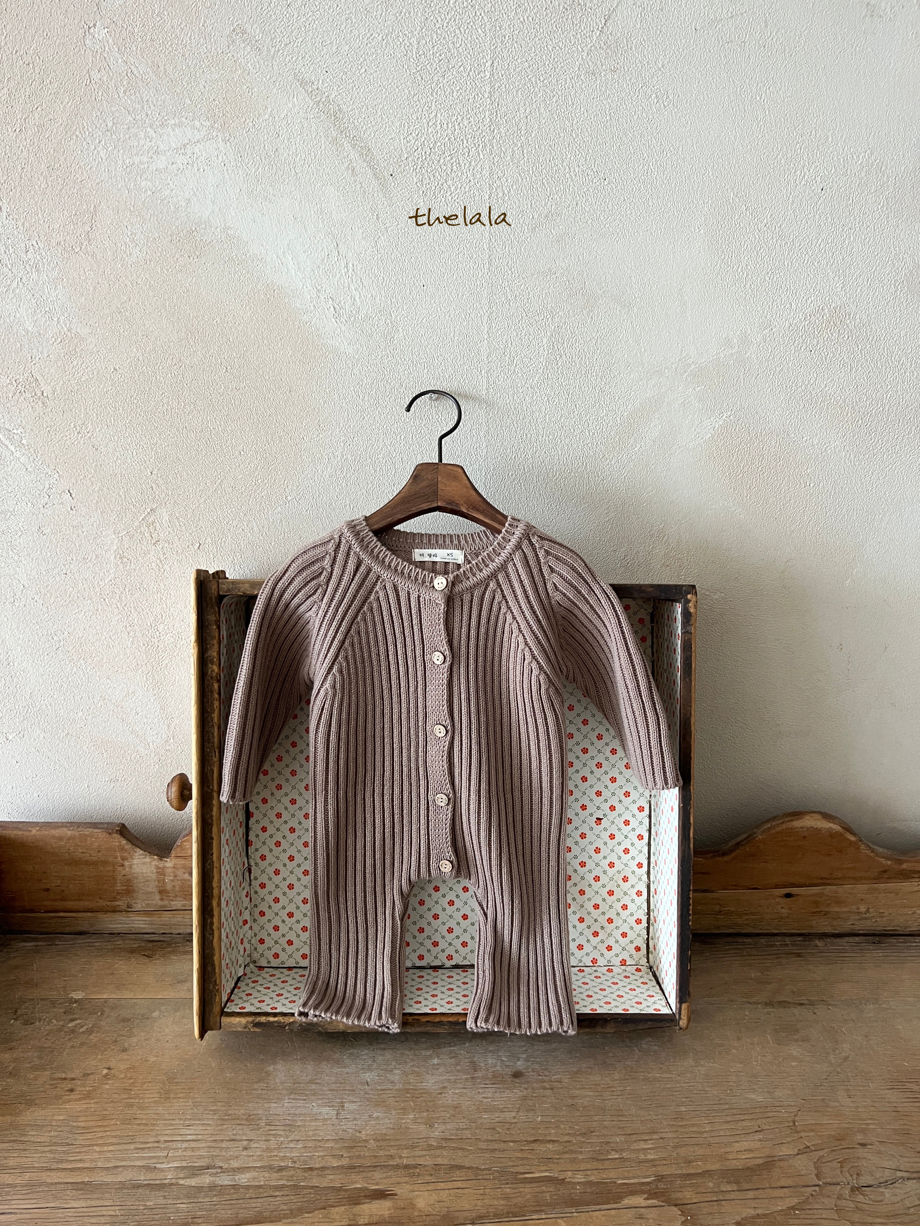 ［thelala］Open knit suit