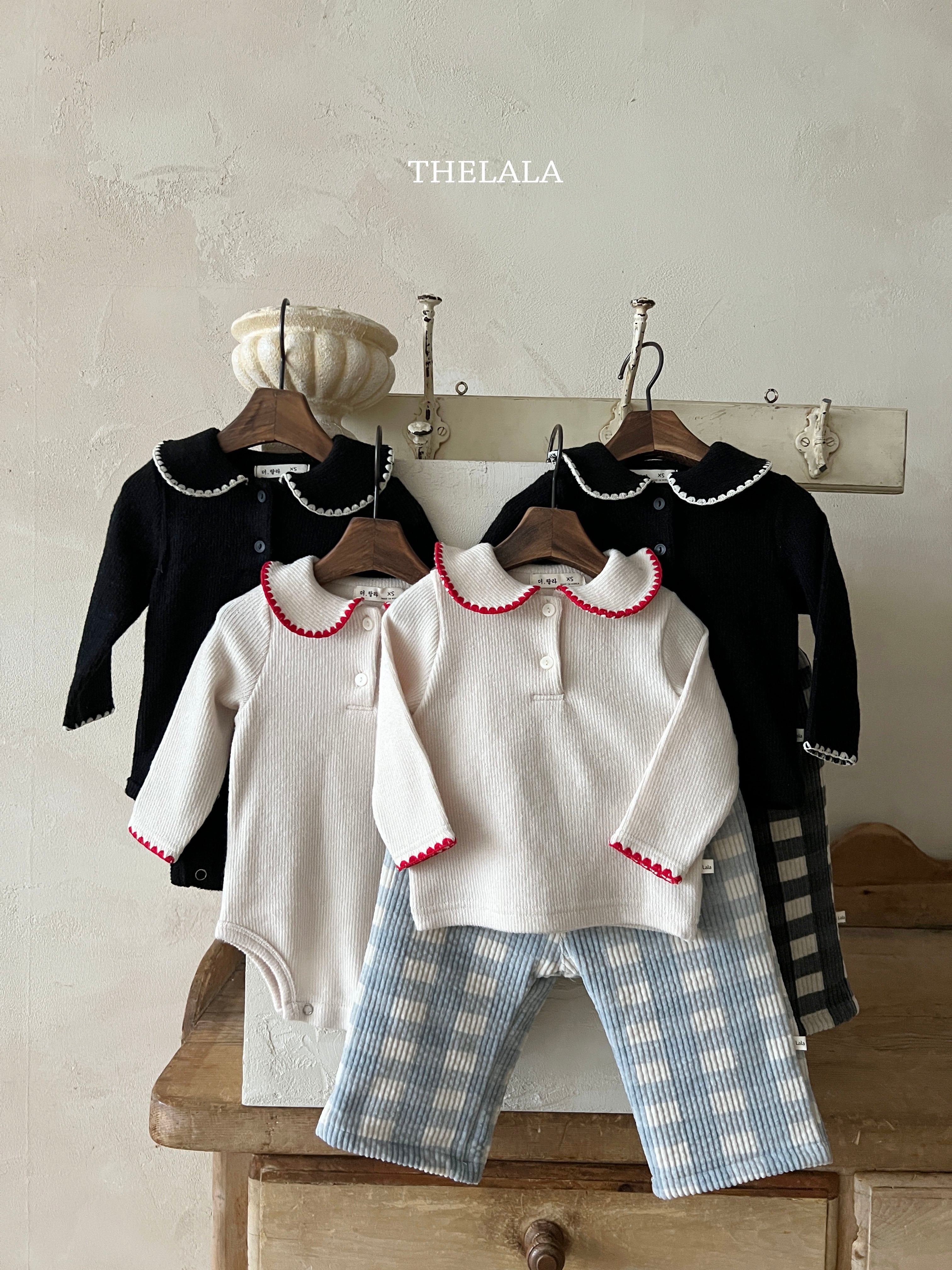［thelala］Check bondding pants