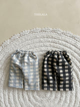 ［thelala］Check bondding pants
