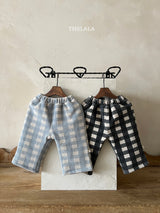 ［thelala］Check bondding pants