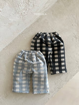［thelala］Check bondding pants