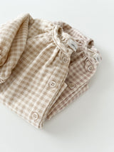 Peach check smock blouse (baby & kids)