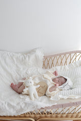 Waffle frill wrap newborn rompers