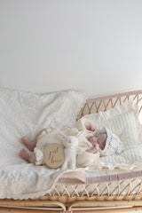 Waffle frill wrap newborn rompers