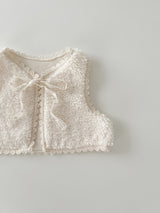 Snow lace boa vest