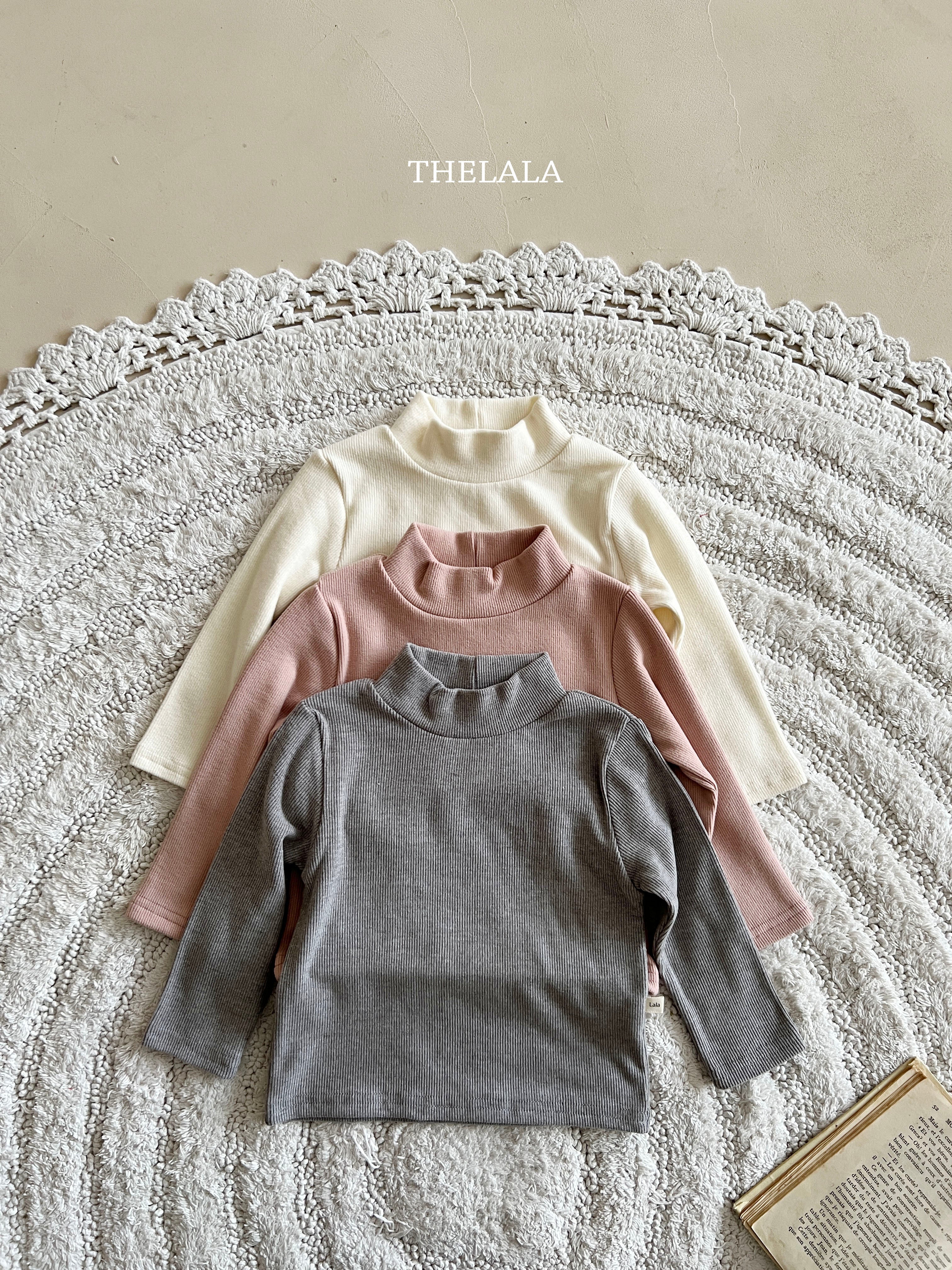 ［thelala］Simply high neck tee