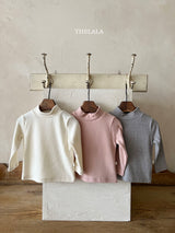 ［thelala］Simply high neck tee