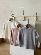 ［thelala］Simply high neck tee