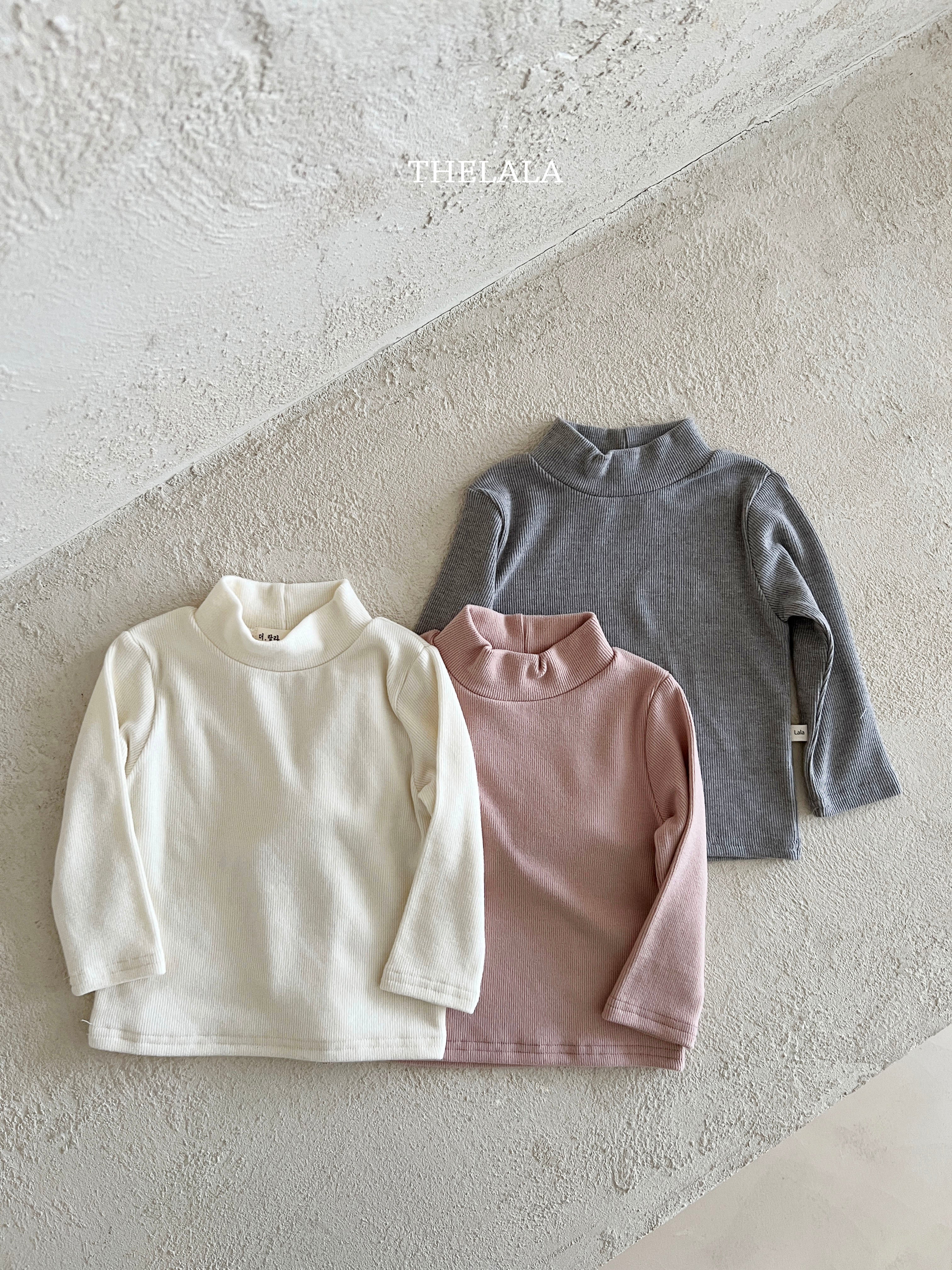 ［thelala］Simply high neck tee