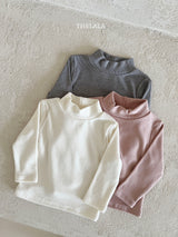 ［thelala］Simply high neck tee