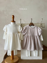 ［thelala］Soft puff knit one-piece