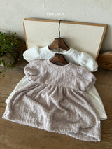 ［thelala］Soft puff knit one-piece