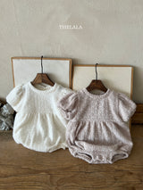 ［thelala］Soft puff knit rompers