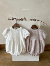 ［thelala］Soft puff knit rompers