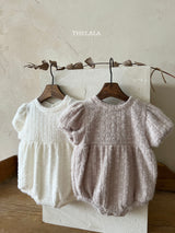 ［thelala］Soft puff knit rompers