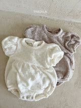 ［thelala］Soft puff knit rompers