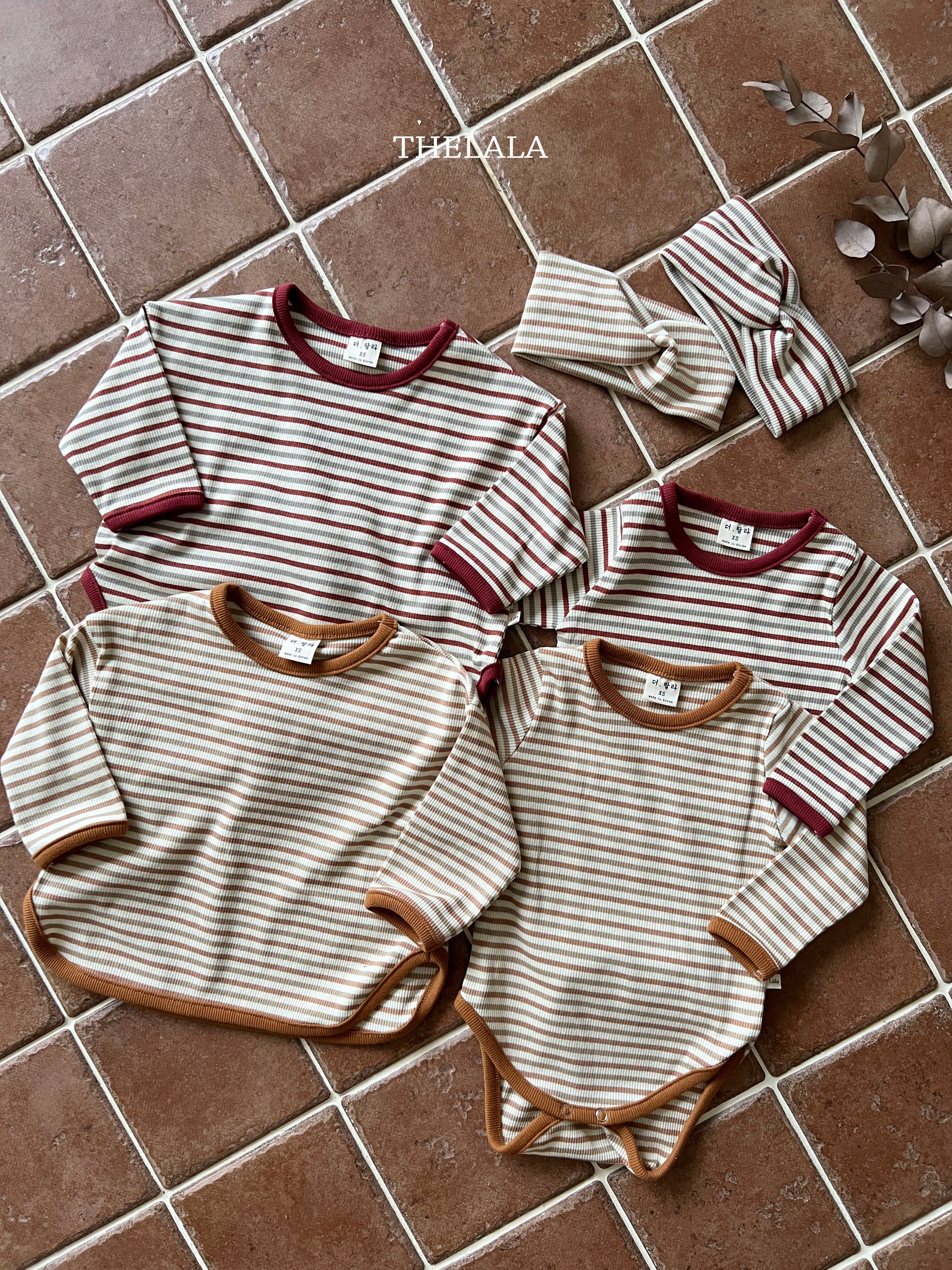 ［thelala］Multi stripe tee