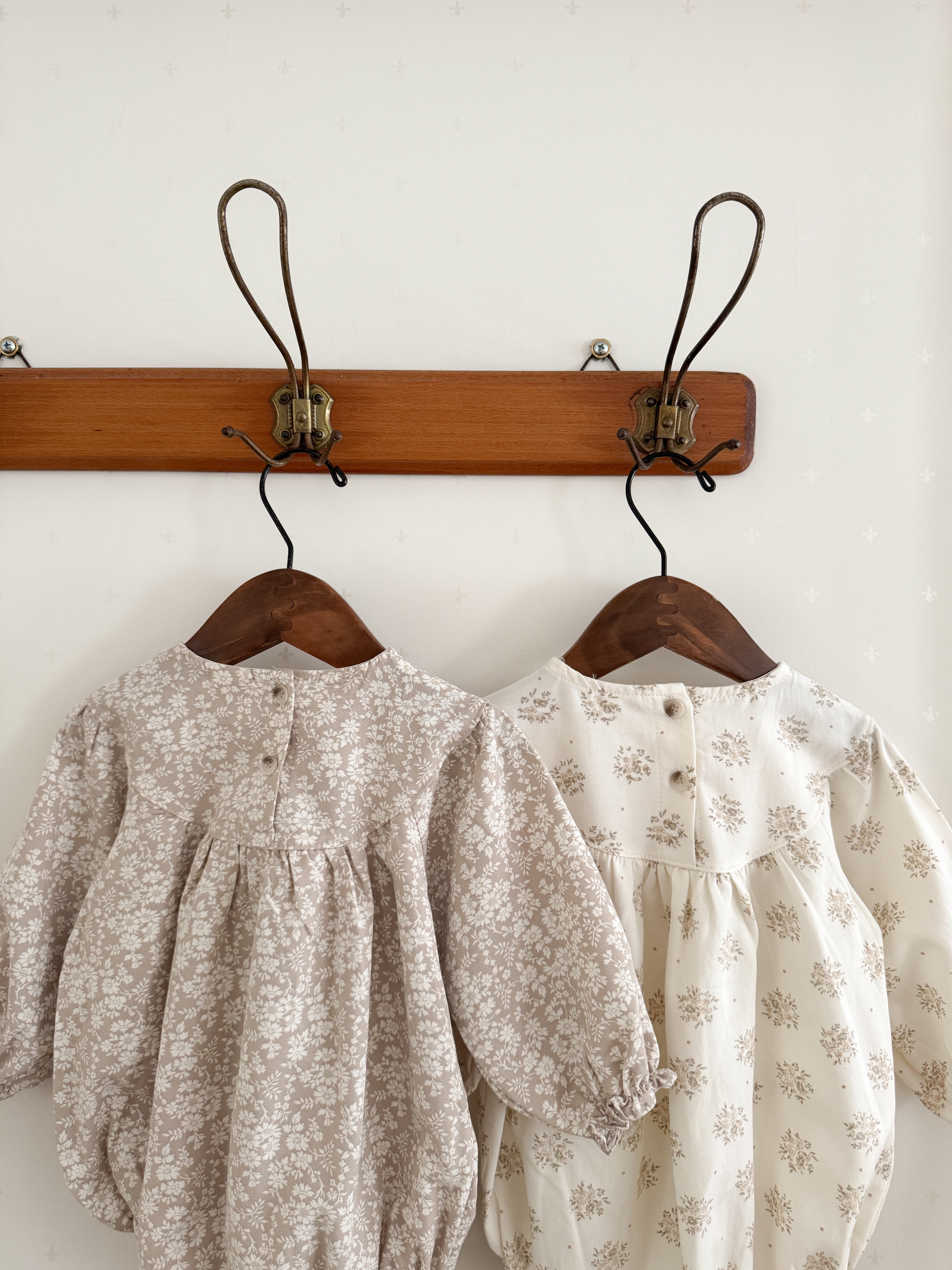 Flower shirring rompers