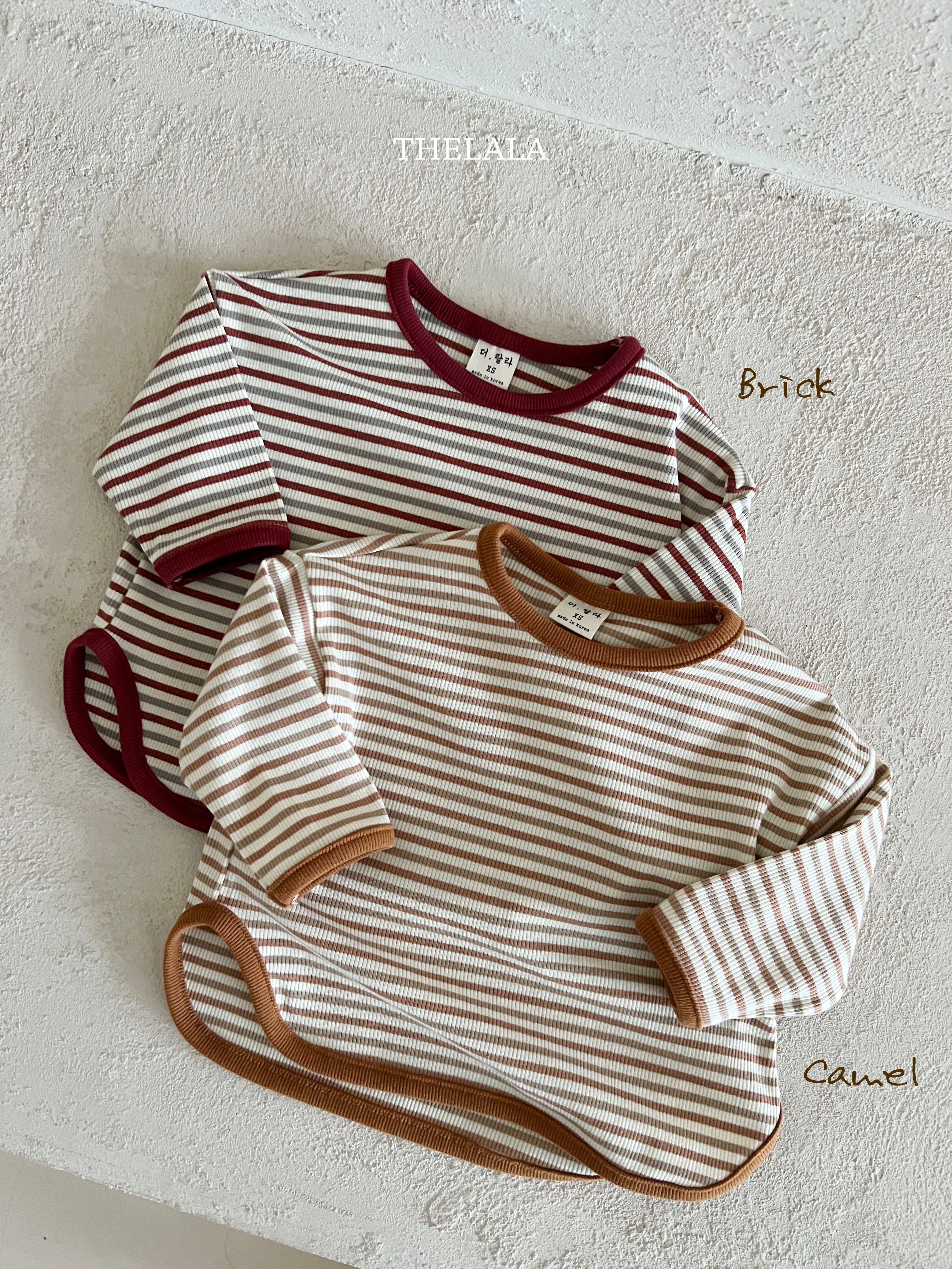［thelala］Multi stripe tee