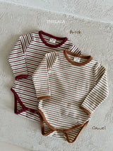 ［thelala］Multi stripe rompers