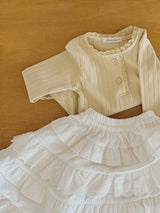 ［aladin］Lace button tee