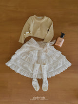 ［aladin］Lace button tee