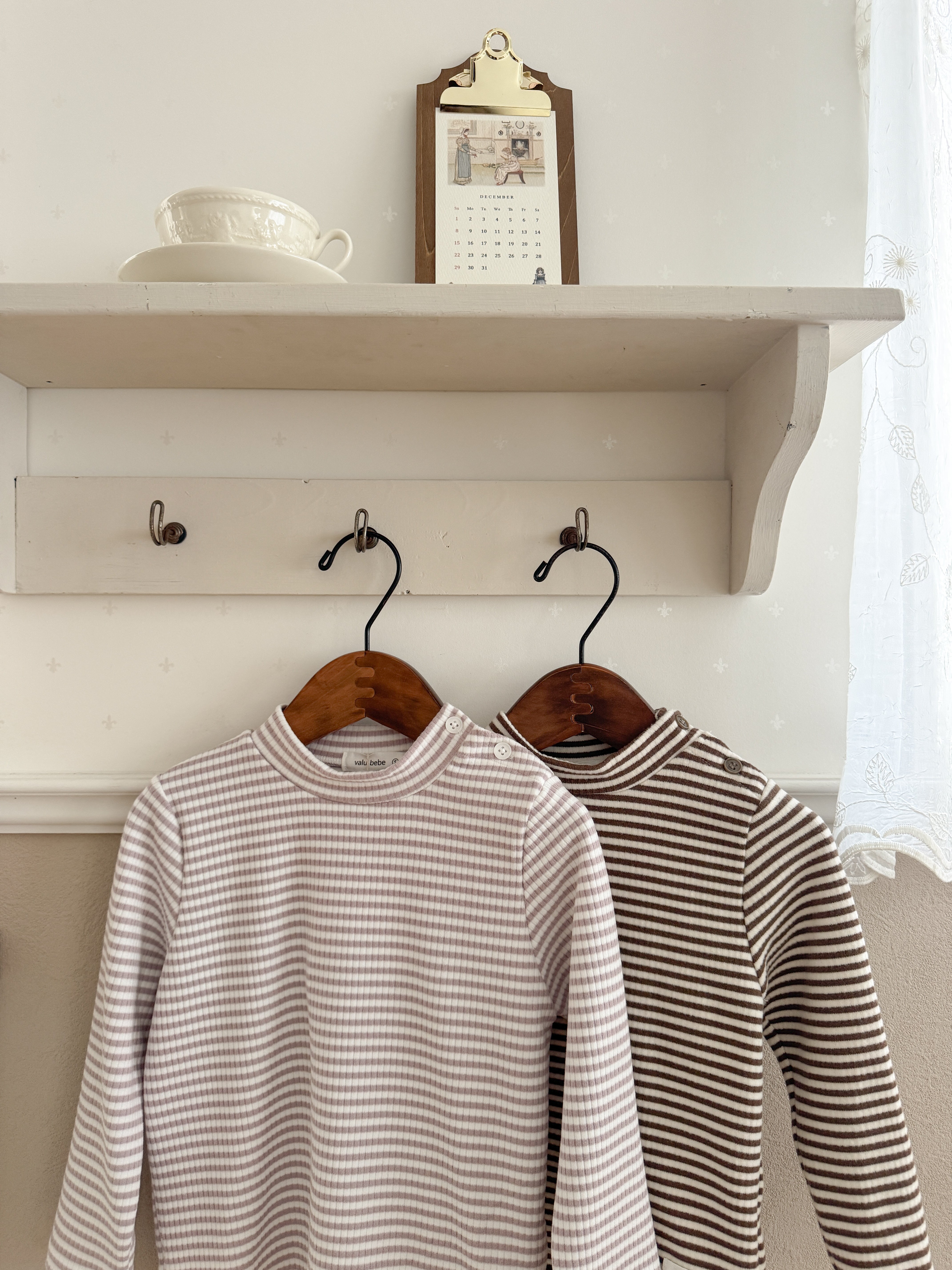 Soft stripe half neck tops (baby & kids)
