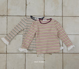 ［mon Atelier］Rainbow stripe tops