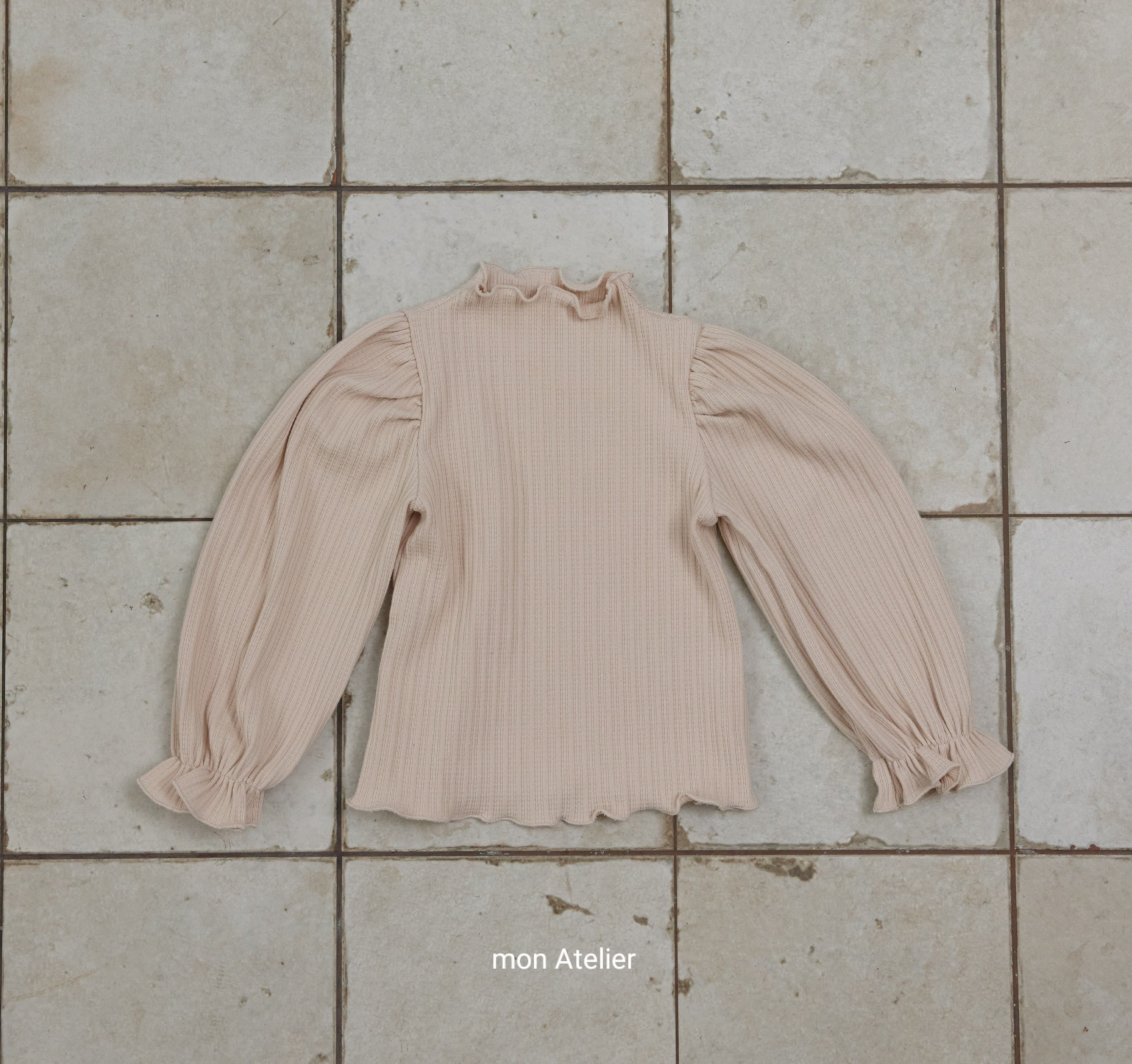 ［mon Atelier］Mellow rib puff tops