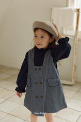 ［mon Atelier］Double button one-piece