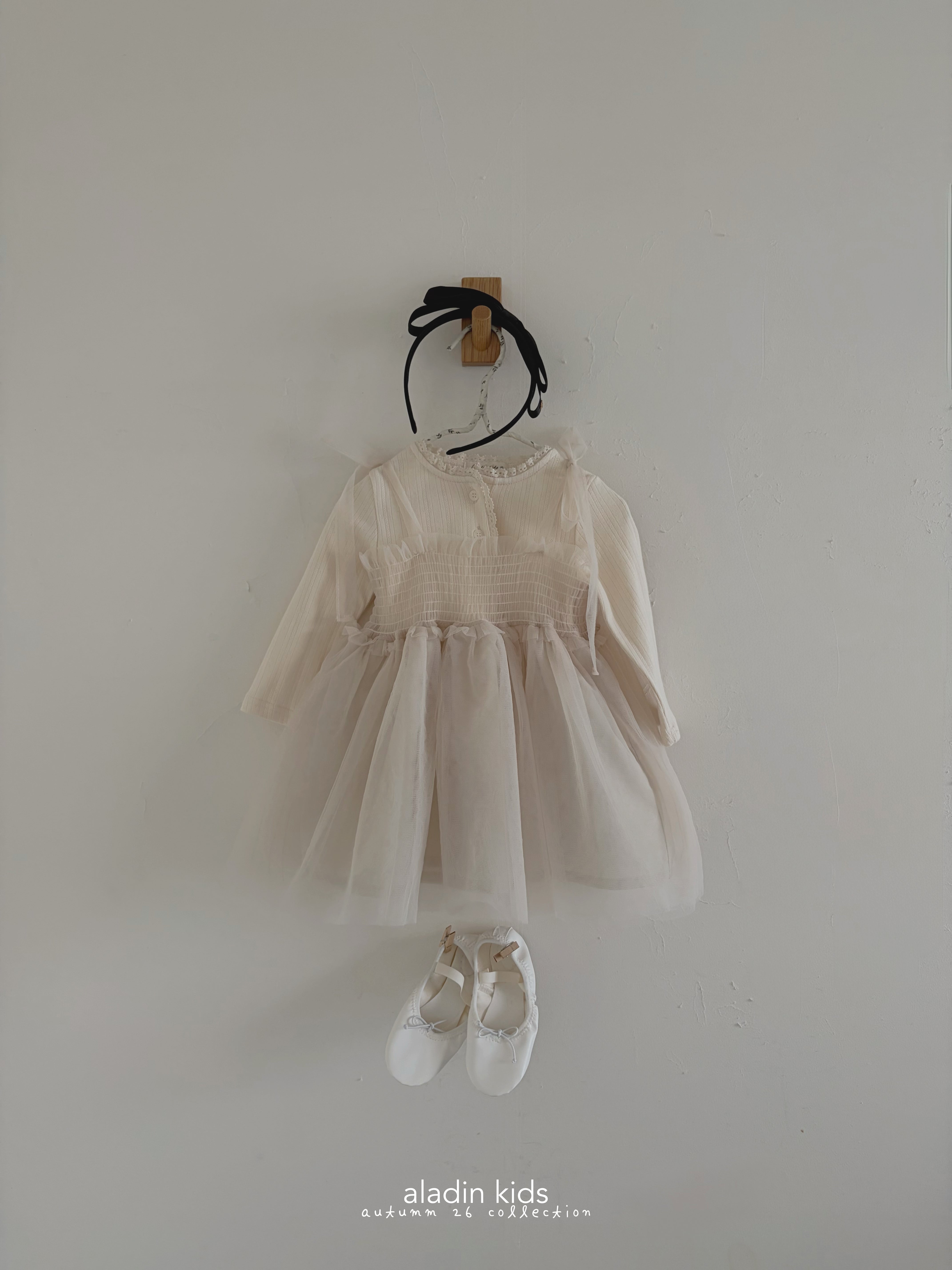 ［aladin］Lace button tee