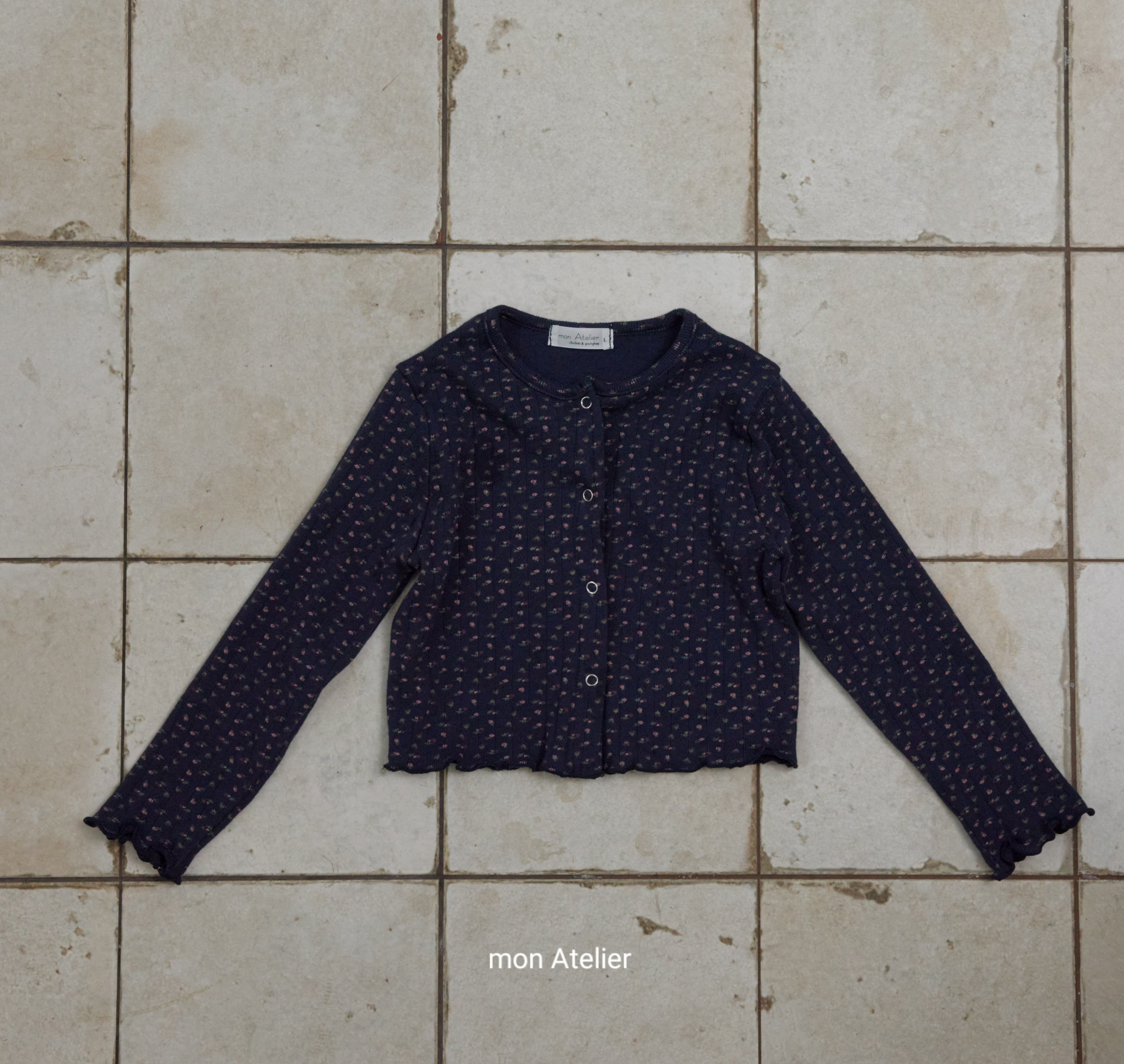 ［mon Atelier］Eyelet cardigan