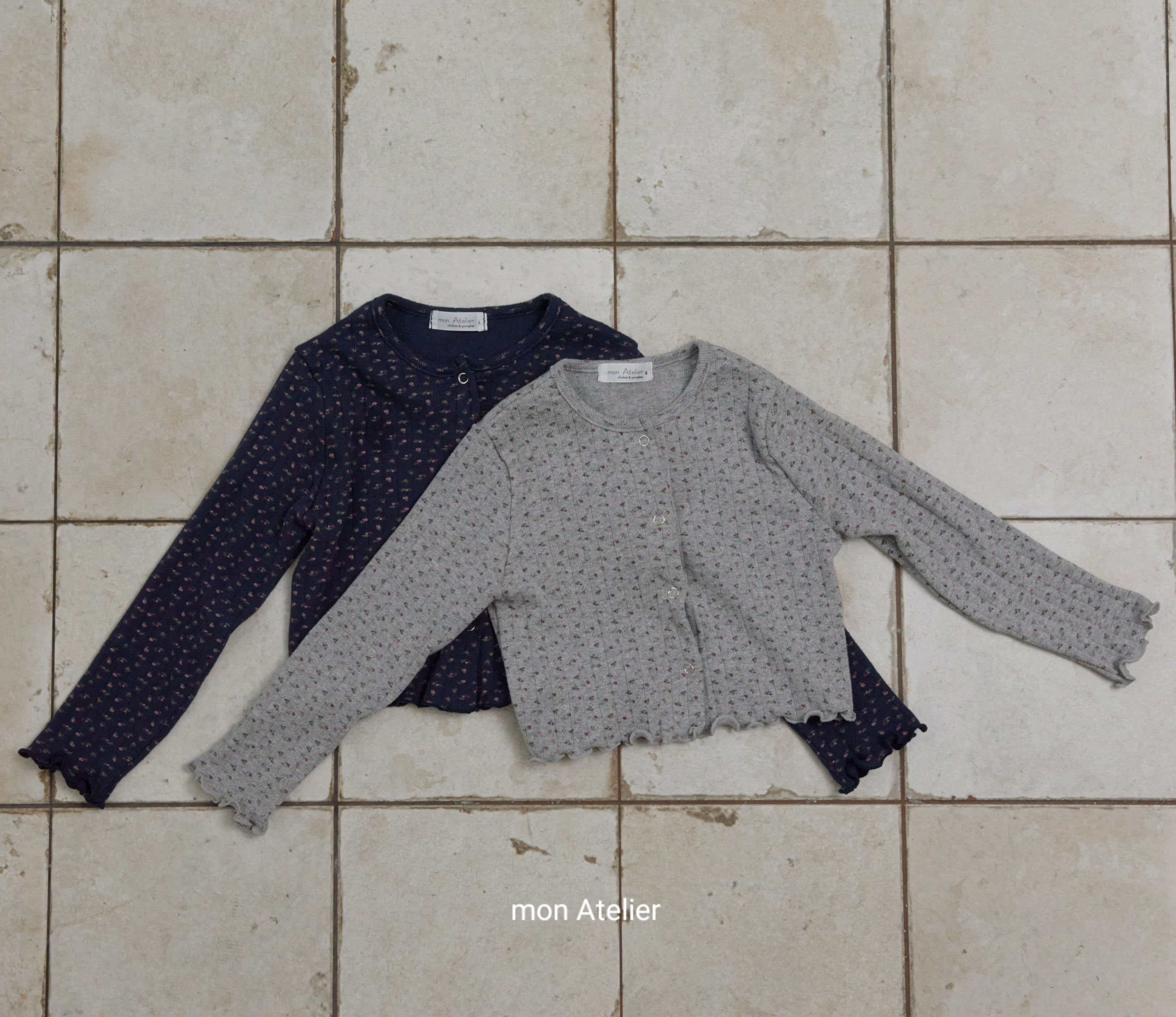 ［mon Atelier］Eyelet cardigan