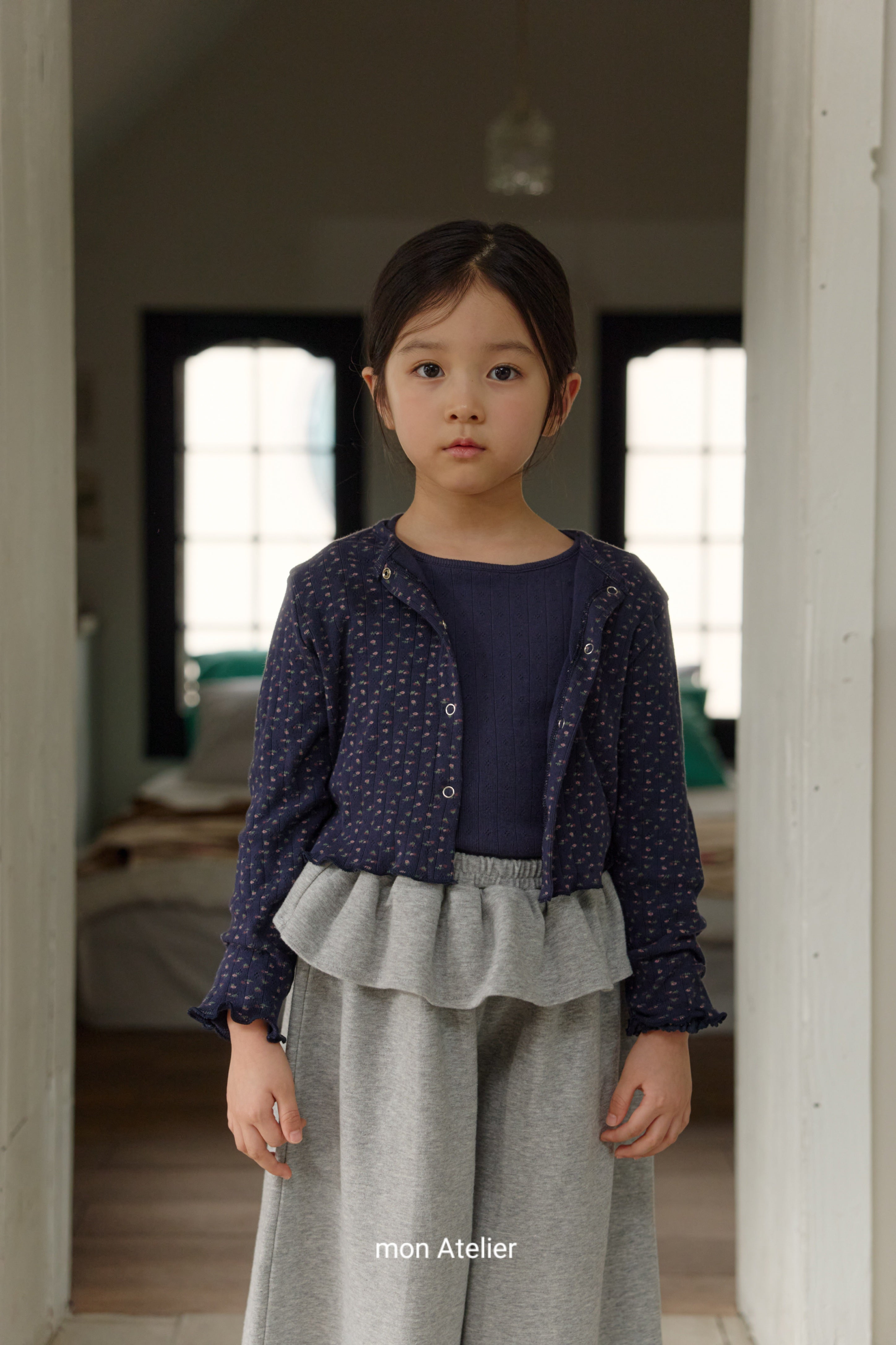［mon Atelier］Eyelet cardigan