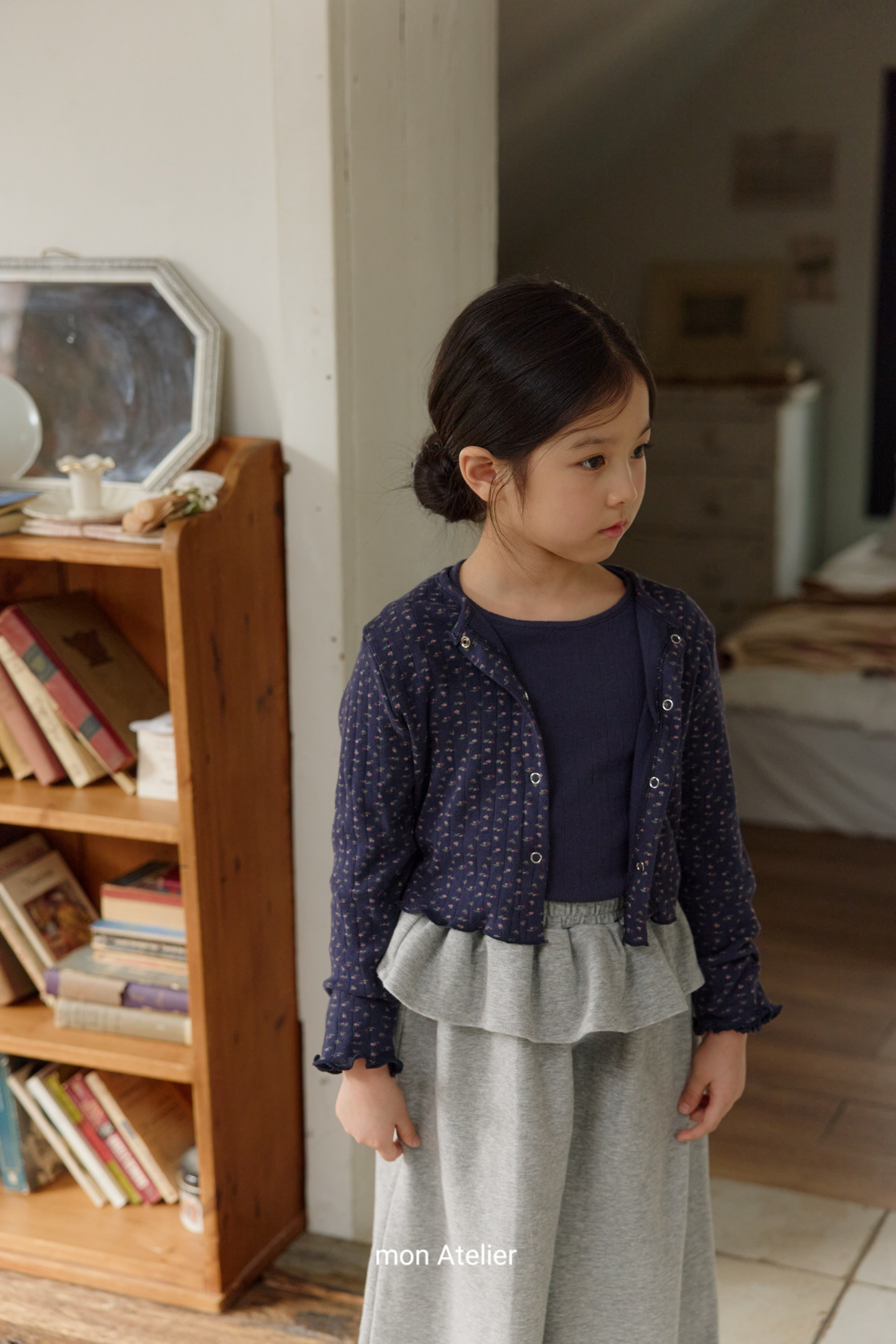 ［mon Atelier］Eyelet cardigan