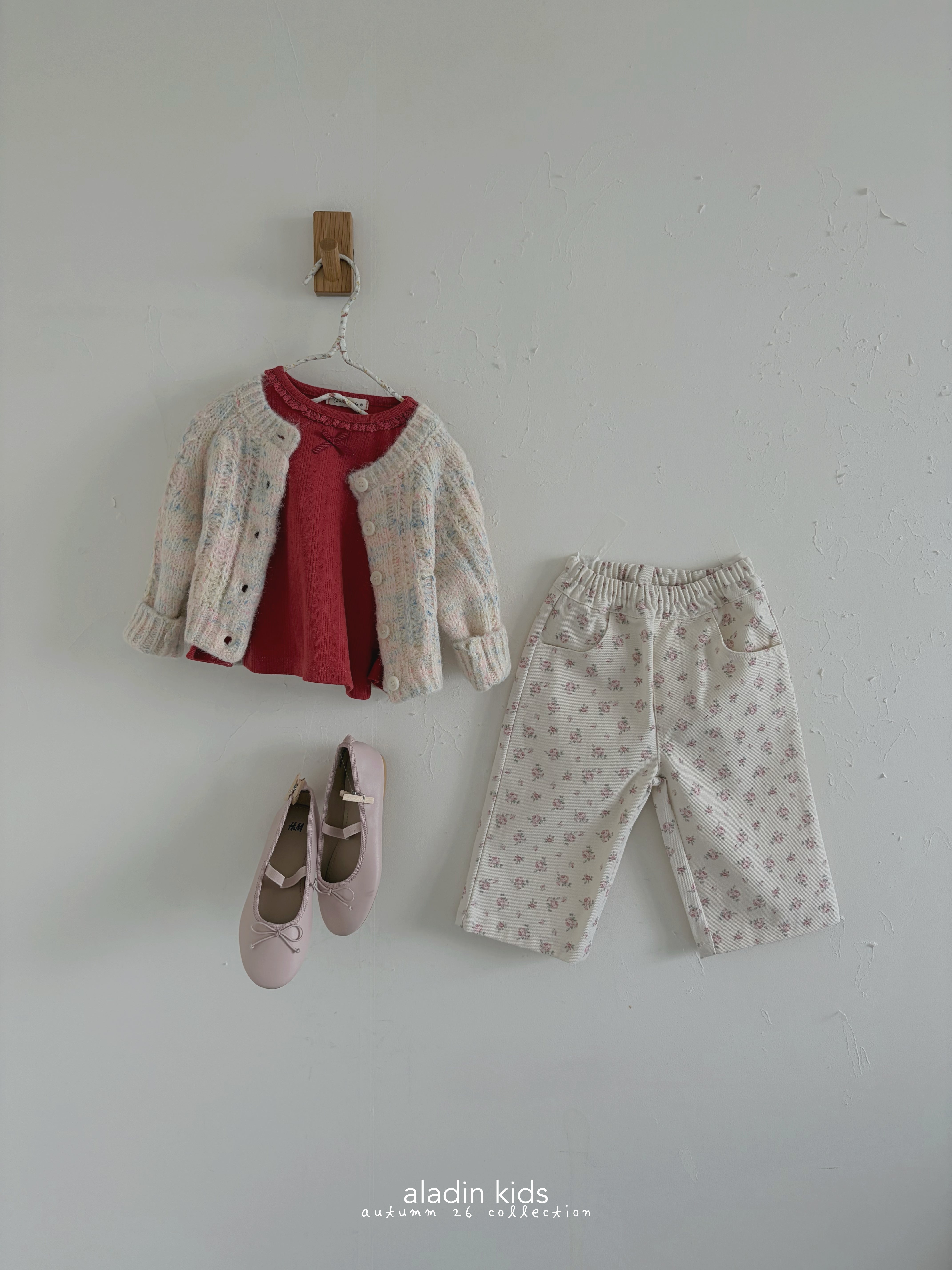 ［aladin］Eyelet ribbon puff tee