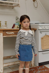 ［mon Atelier］Denim wrap pants