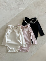 ［thelala］Eyelet collar rompers