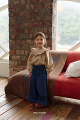 ［mon Atelier］Check frill blouse