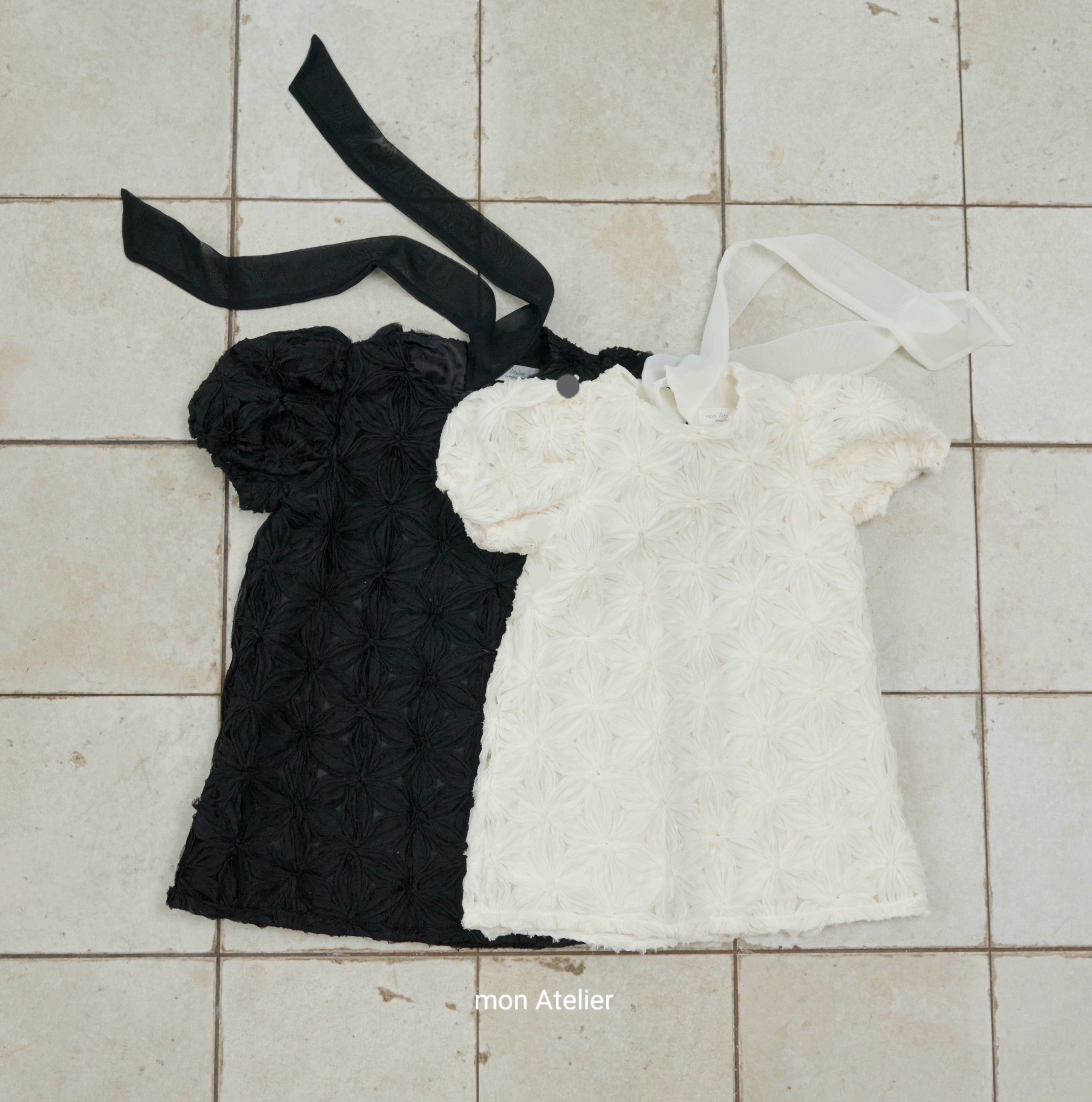 ［mon Atelier］Rose puff lace one-piece