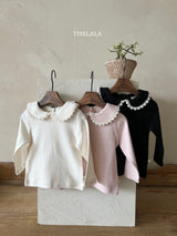 ［thelala］Eyelet collar tops