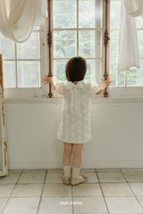 ［mon Atelier］Rose puff lace one-piece