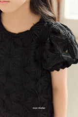 ［mon Atelier］Rose puff lace one-piece