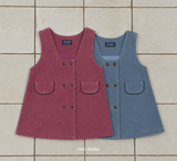 ［mon Atelier］Double button one-piece