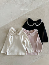 ［thelala］Eyelet collar tops