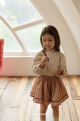 ［mon Atelier］Mellow rib puff tops